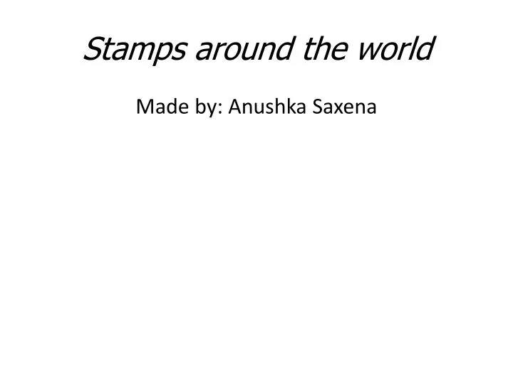 stamps around the world