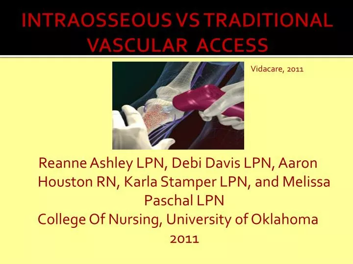 intraosseous vs traditional vascular access