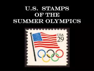 U.S. Stamps of the Summer Olympics