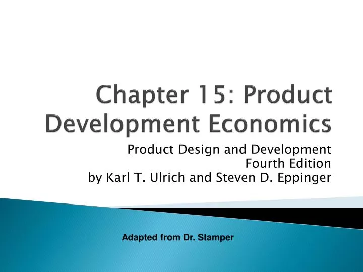 chapter 15 product development economics