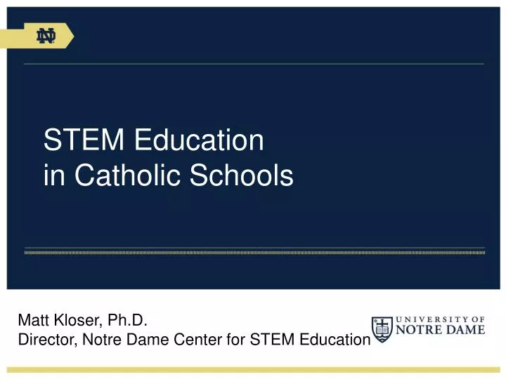 stem education in catholic schools