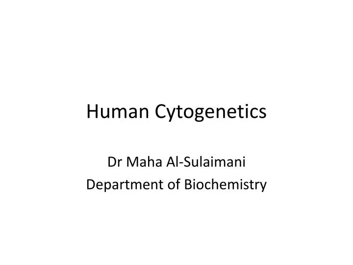 human cytogenetics