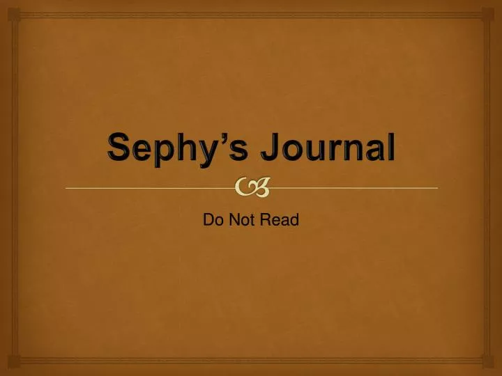 sephy s journal