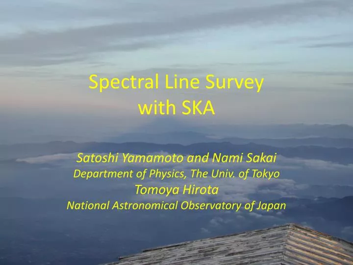 spectral line survey with ska