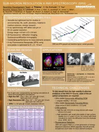 SUB-MICRON RESOLUTION X-RA Y SPECTROSCOPY (SRX)