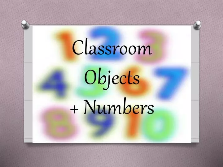classroom objects numbers