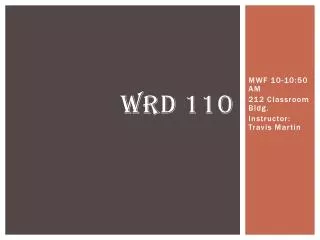 WRD 110