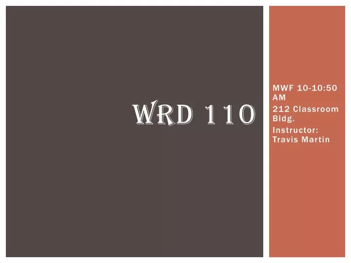 wrd 110