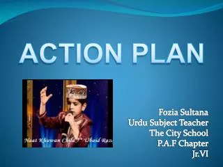 Fozia Sultana Urdu Subject Teacher The City School P.A.F Chapter Jr.VI