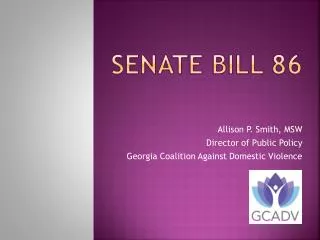 Senate bill 86
