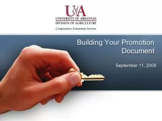 Building Your Promotion Document