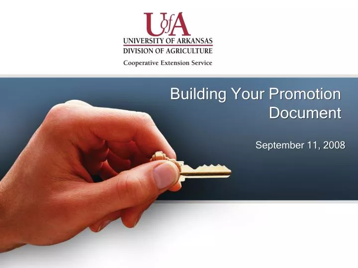 building your promotion document