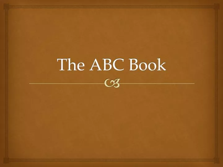 the abc book