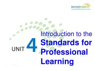 Introduction to the Standards for Professional Learning