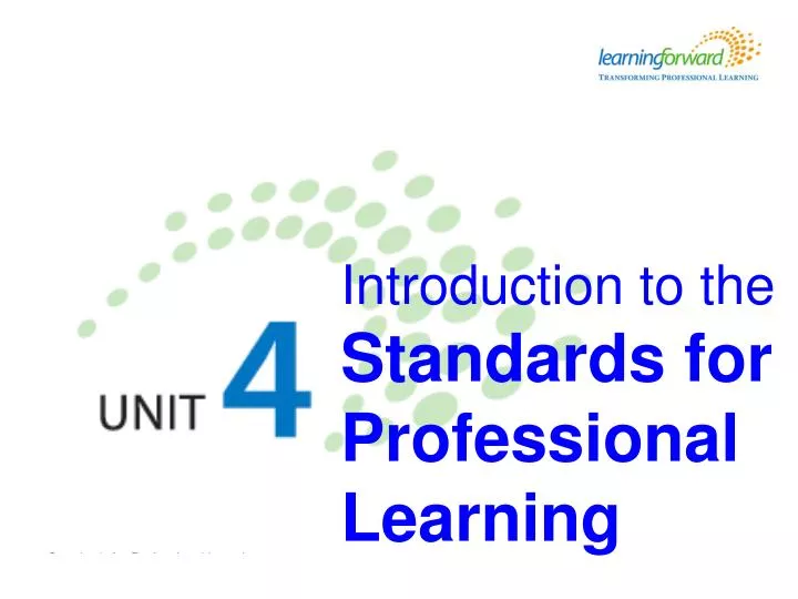 introduction to the standards for professional learning