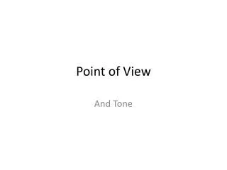 point of view