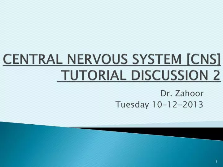 central nervous system cns tutorial discussion 2