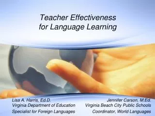 Teacher Effectiveness for Language Learning