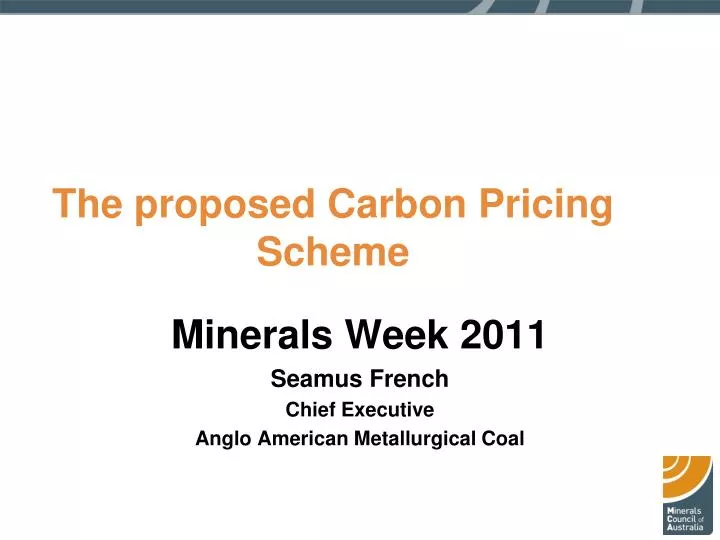 the proposed carbon pricing scheme