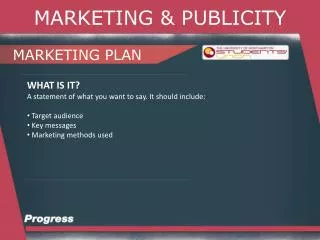 MARKETING &amp; PUBLICITY