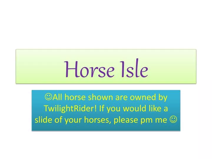 horse isle
