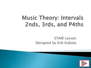 Music Theory: Intervals 2nds, 3rds, and P4ths