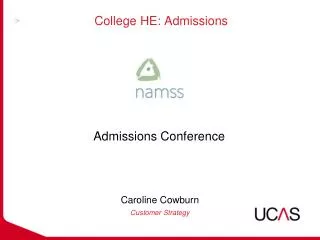 College HE: Admissions
