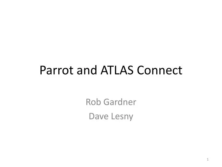 parrot and atlas connect