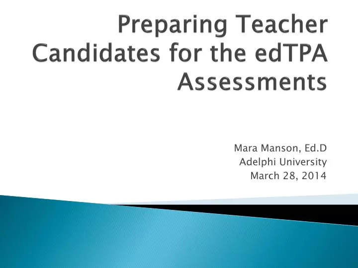 preparing teacher candidates for the edtpa assessments