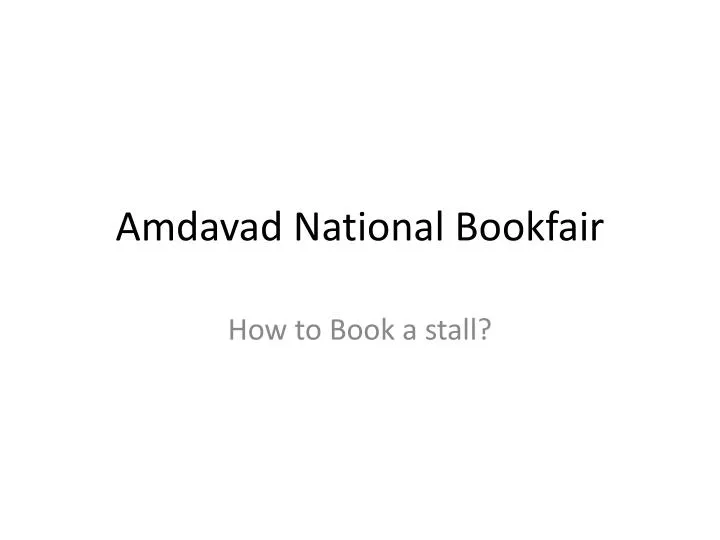 amdavad national bookfair