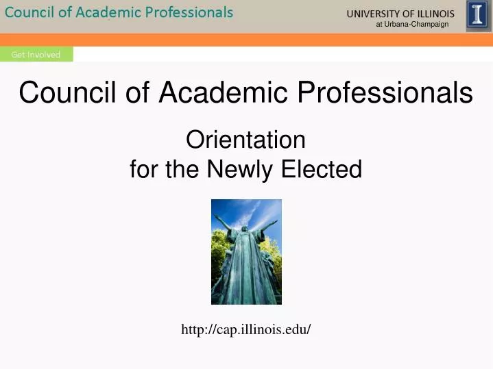 council of academic professionals orientation for the newly elected