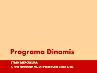 Programa Dinamis
