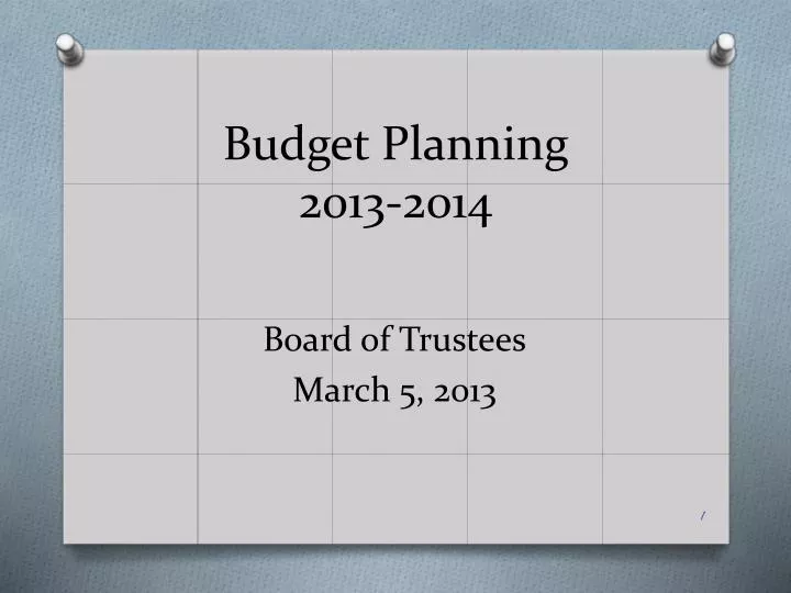 budget planning 2013 2014
