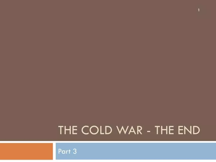 the cold war the end