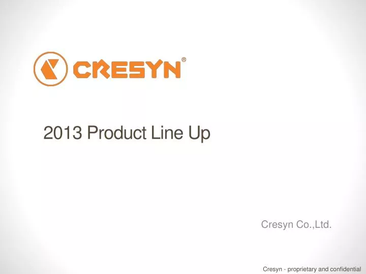 2013 product line up