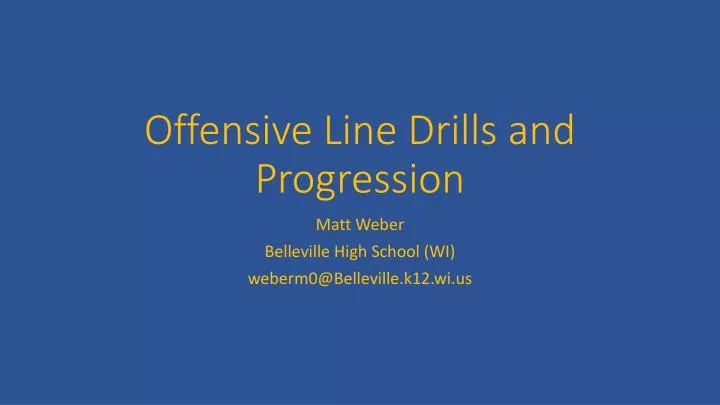 offensive line drills and progression