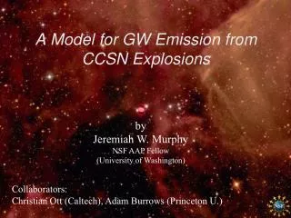 A Model for GW Emission from CCSN Explosions