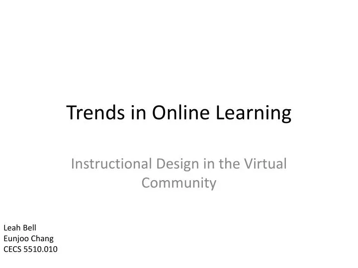 trends in online learning