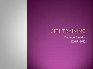 CITI Training