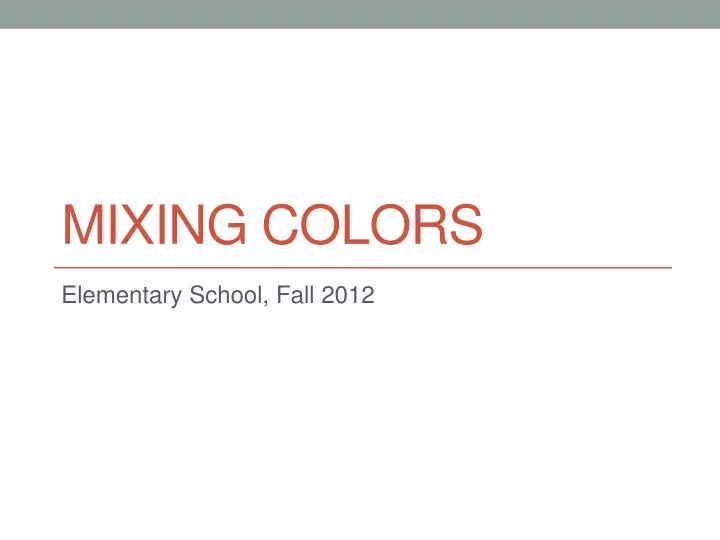mixing colors