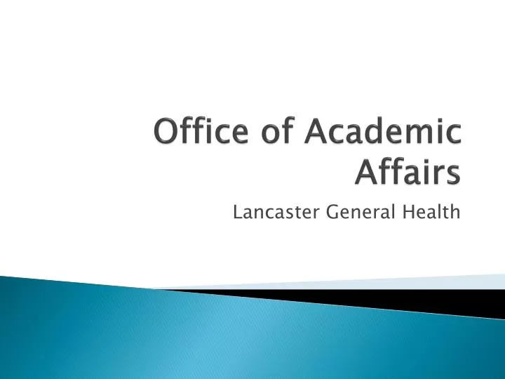 office of academic affairs