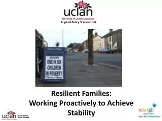 Resilient Families: Working Proactively to Achieve Stability