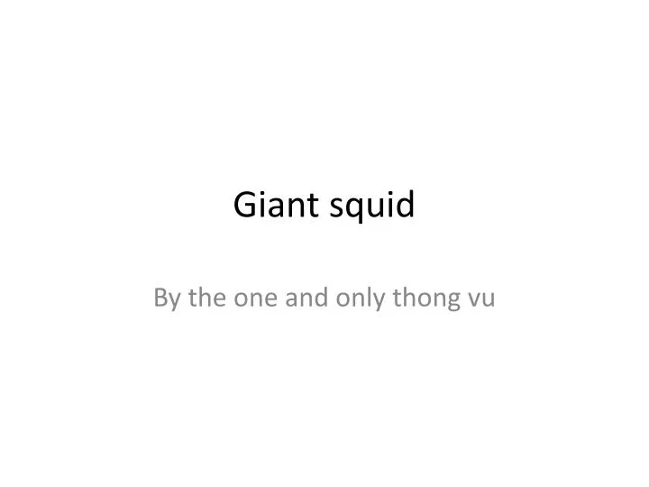 giant squid