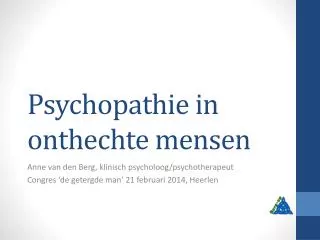 psychopathie in onthechte mensen