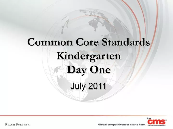 common core standards kindergarten day one