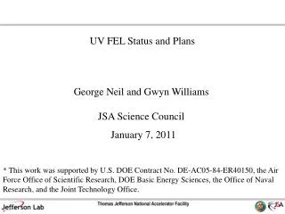 George Neil and Gwyn Williams JSA Science Council