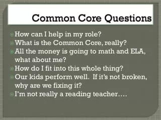 Common Core Questions