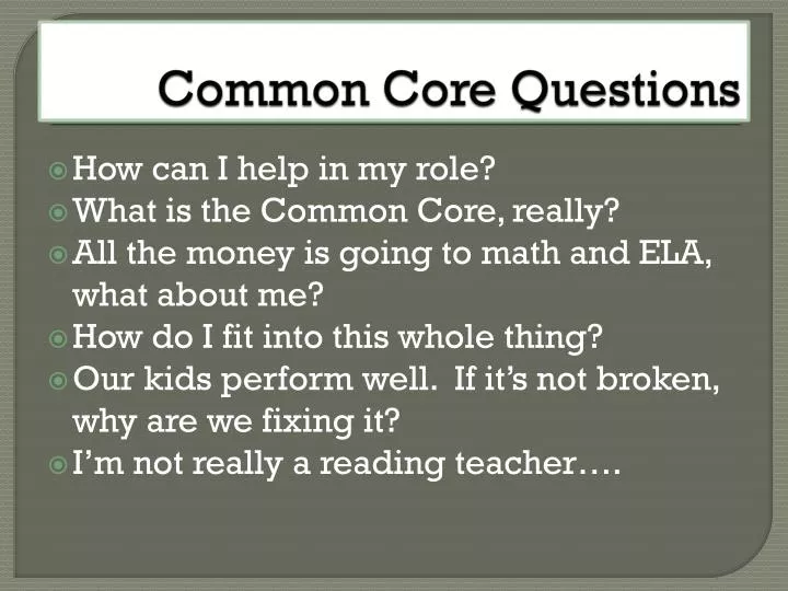 common core questions