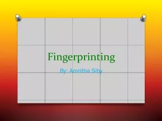 fingerprinting