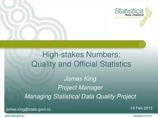 High-stakes Numbers: Quality and Official Statistics